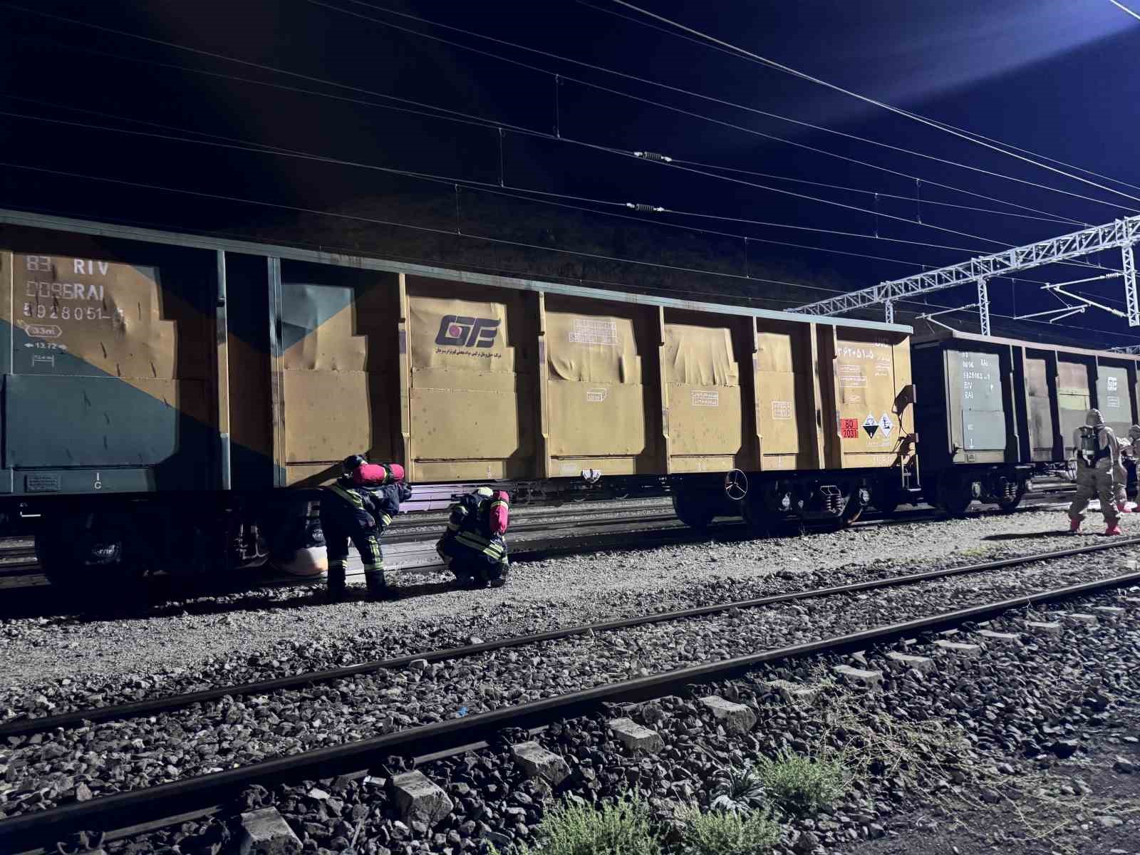 Yük treninde kimyasal sızıntı alarmı