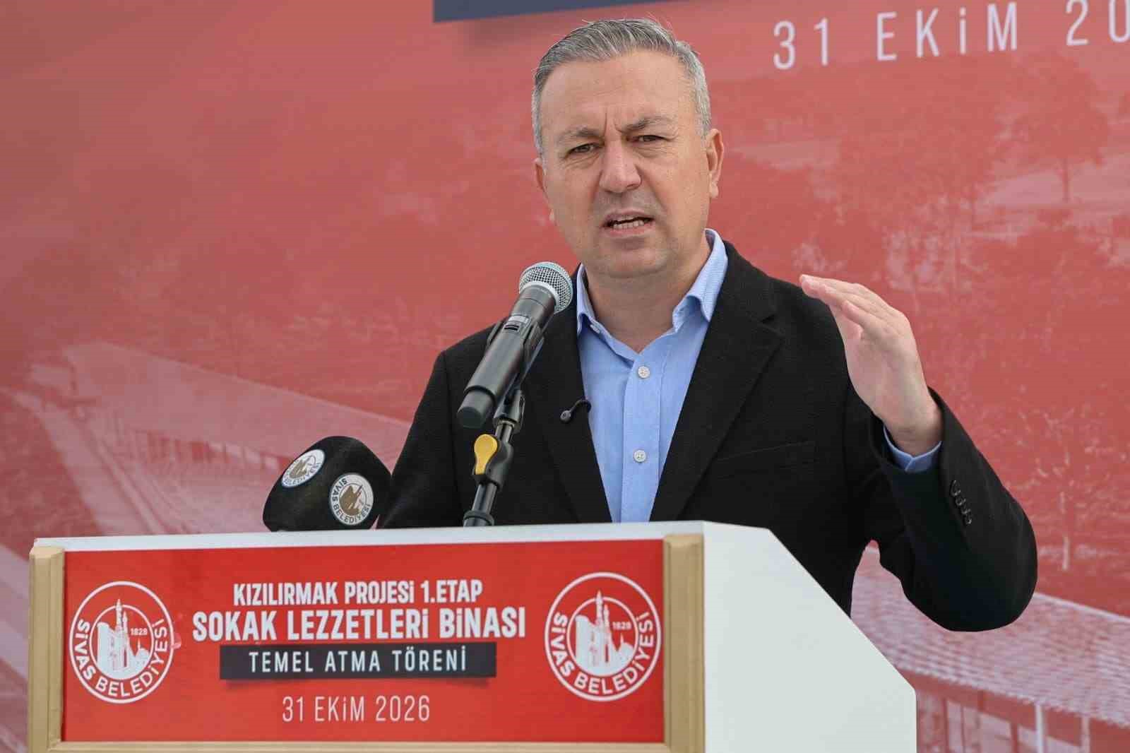 Kızılırmak kıyısında Sokak Lezzetleri binasının temeli atıldı