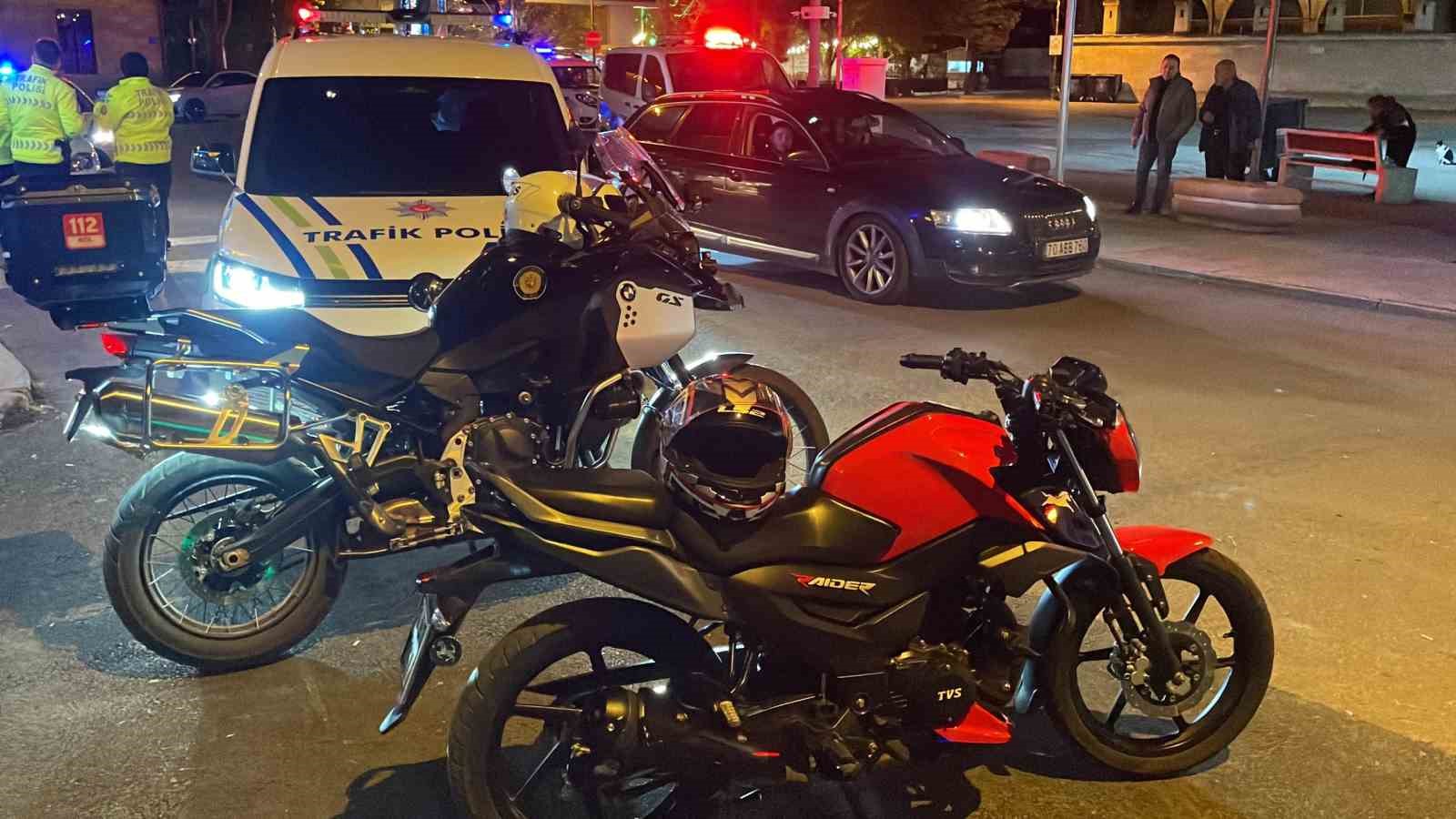 Karaman’da polisten kaçan motosikletliye 320 bin lira ceza: Kovalamaca anları kamerada